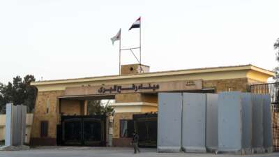 A general view of the border crossing on February 1, 2026, in Rafah, Egypt.